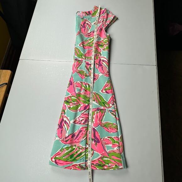 Lilly Pulitzer Dress Womens Small Pink Briella V Neck Tropical Preppy Beach - Picture 12 of 14